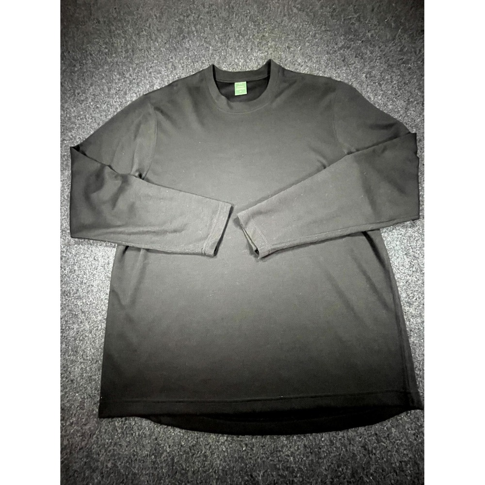 Vintage Eddie Bauer Performance Shirt Mens L Black Long Sleeve Crewneck Pullover